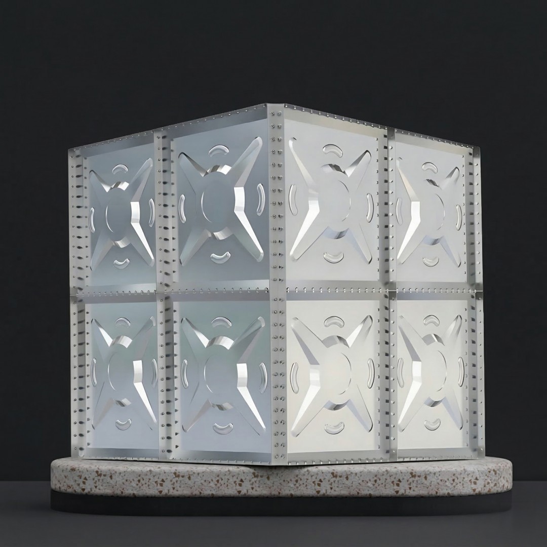 1.250 litre - Prizmatik Galvanizli Modüler Su Deposu